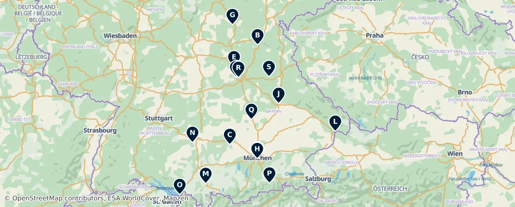 Map of Beieren