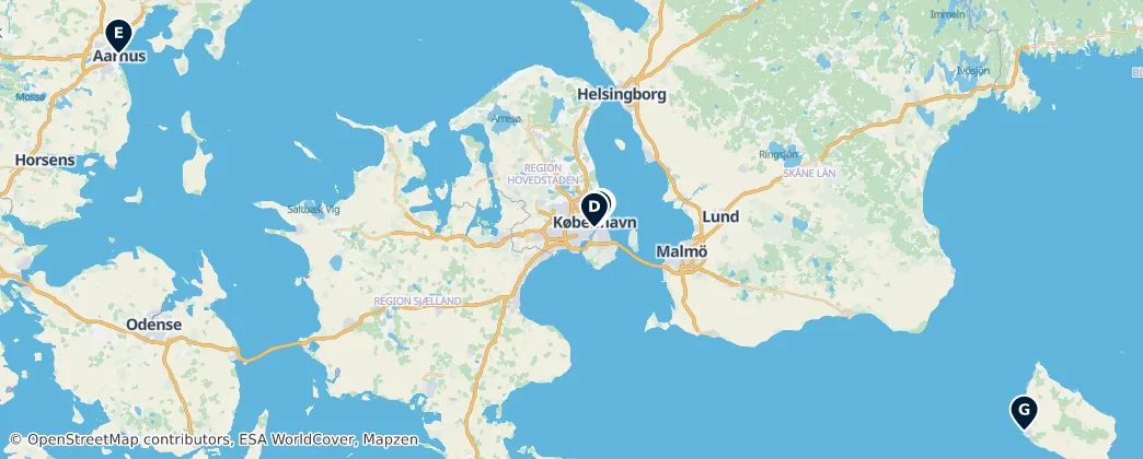 Map of Denemarken