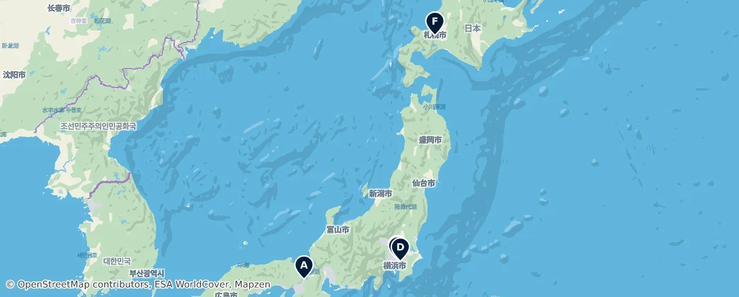 Map of 日本列島