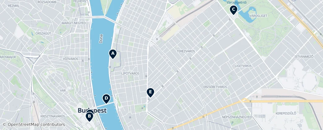 Map of Boedapest