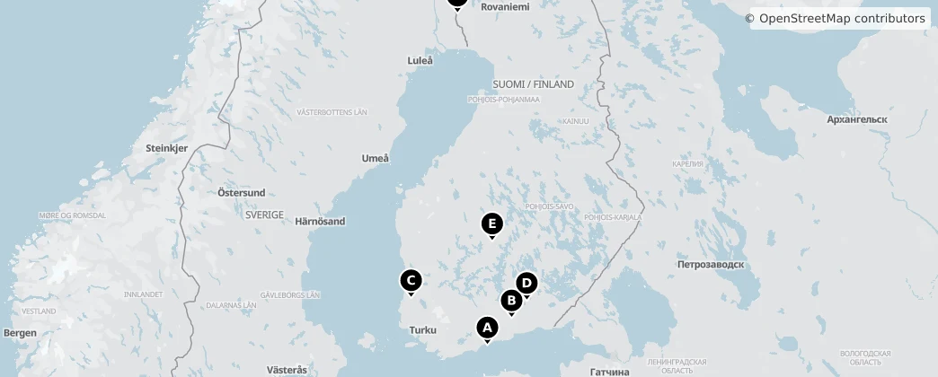 Map of Finland