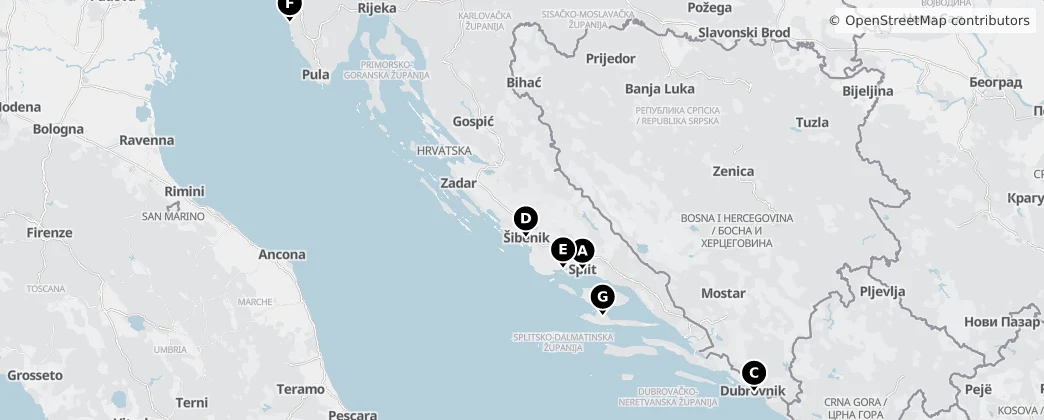 Map of Kroatië