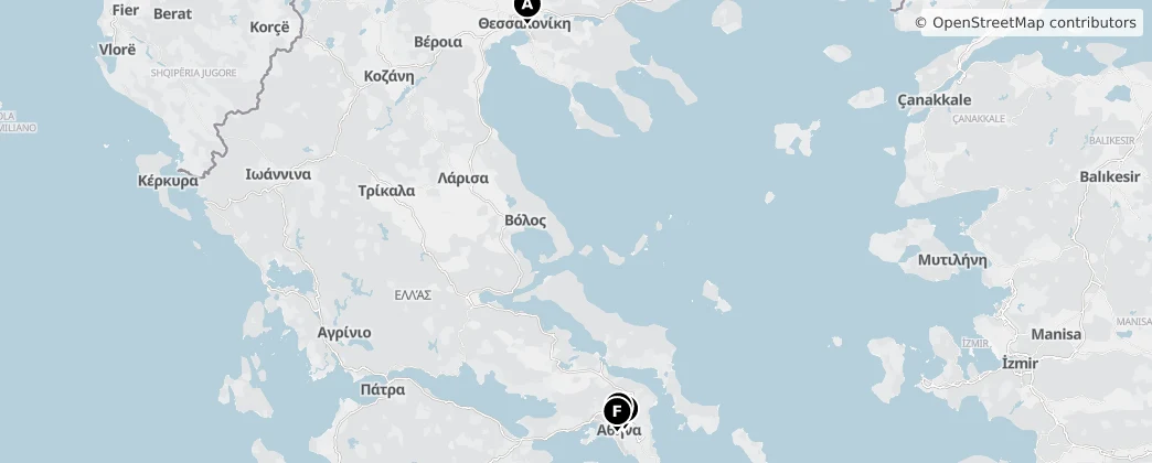 Map of Griekenland