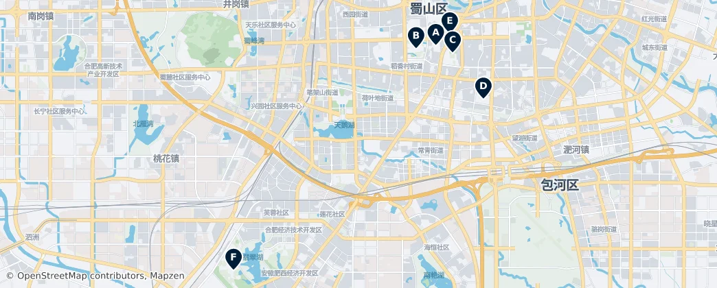 Map of Hefei