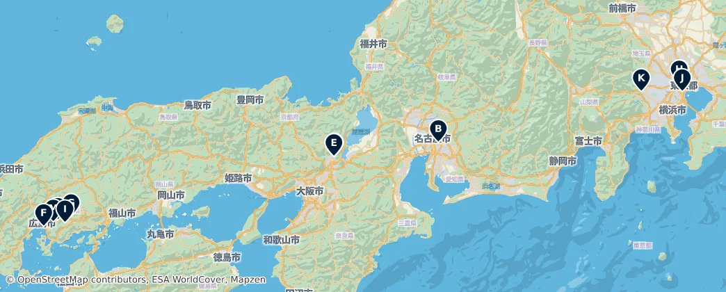 Map of Honshu