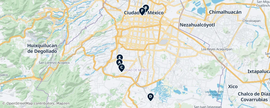 Map of Mexico-Stad