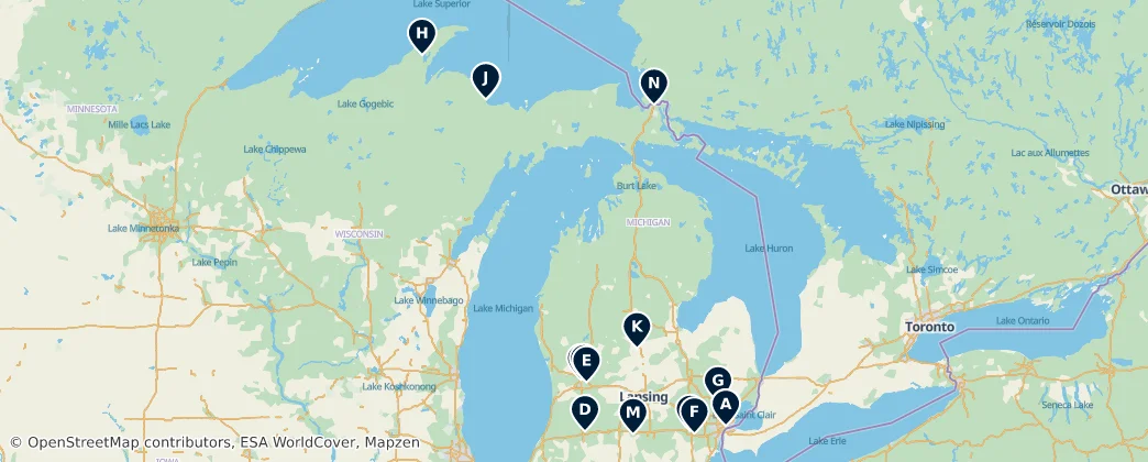 Map of Michigan