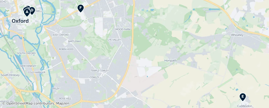 Map of Oxfordshire