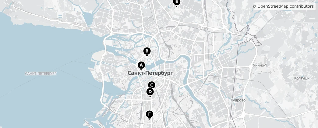 Map of Sint-Petersburg