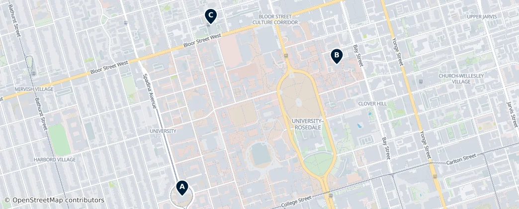 Map of University–Rosedale