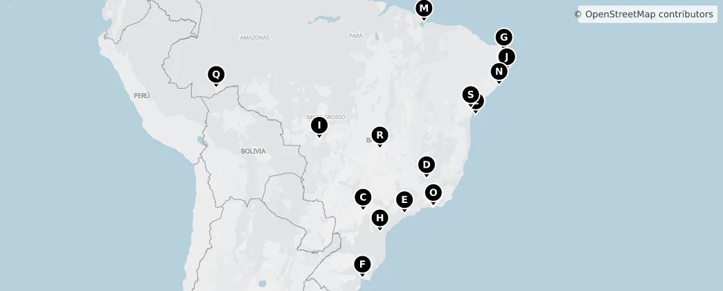 Map of Brazilië
