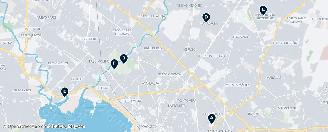 Map of Montevideo