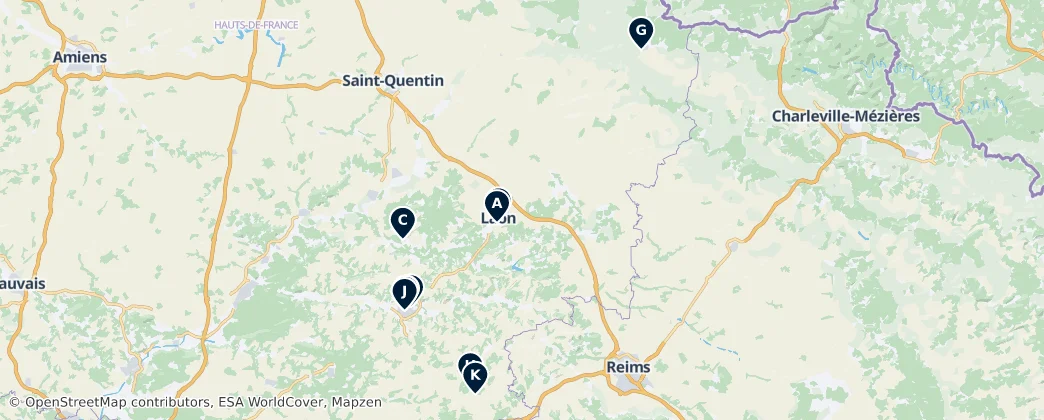 Map of Aisne