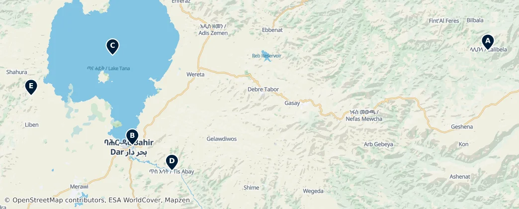 Map of Amhara