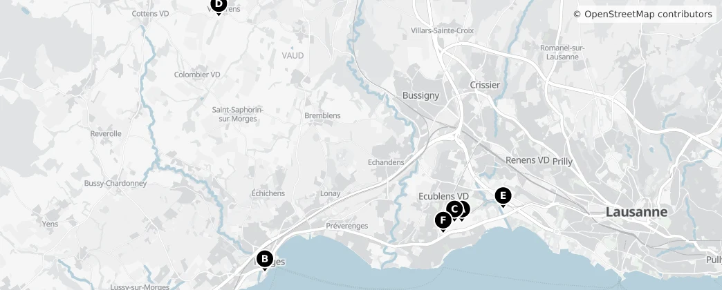 Map of Ancien district de Morges