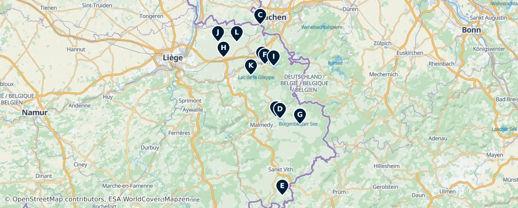 Map of Arrondissement Verviers