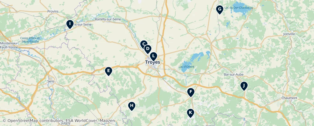 Map of Aube