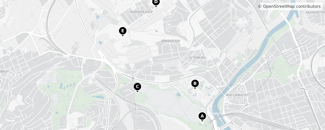 Map of Bad Cannstatt