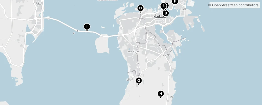 Map of Bahrein