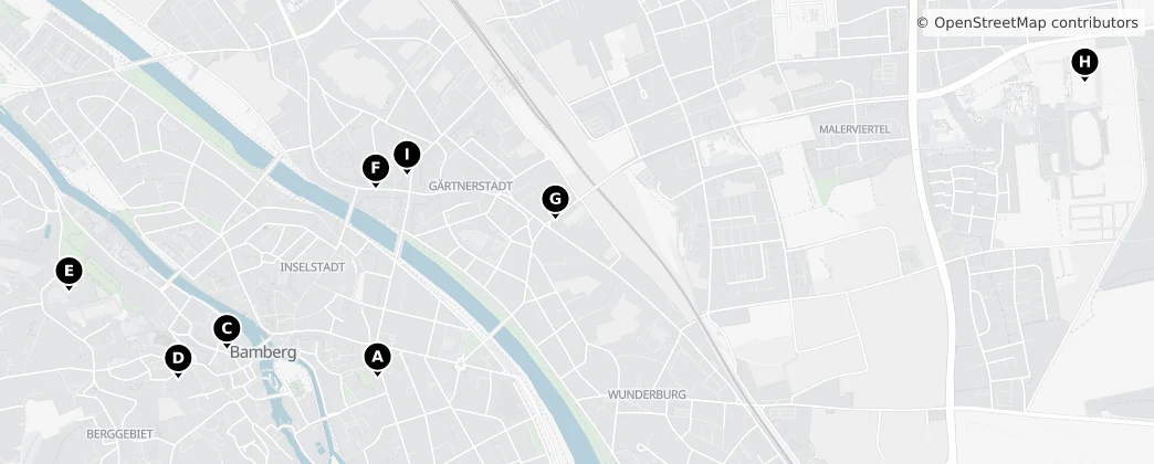 Map of Bamberg