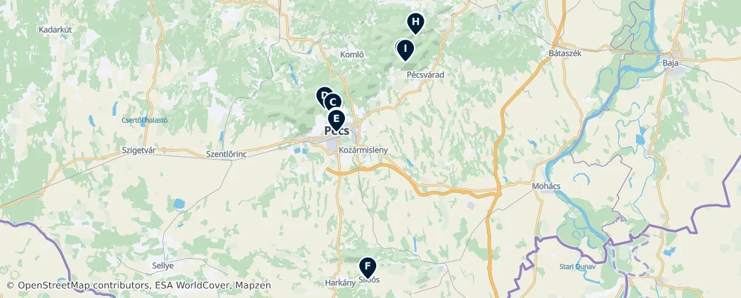 Map of Baranya