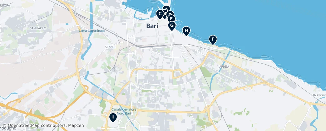 Map of Bari
