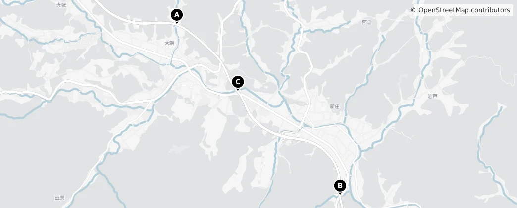 Map of Kitahiroshima