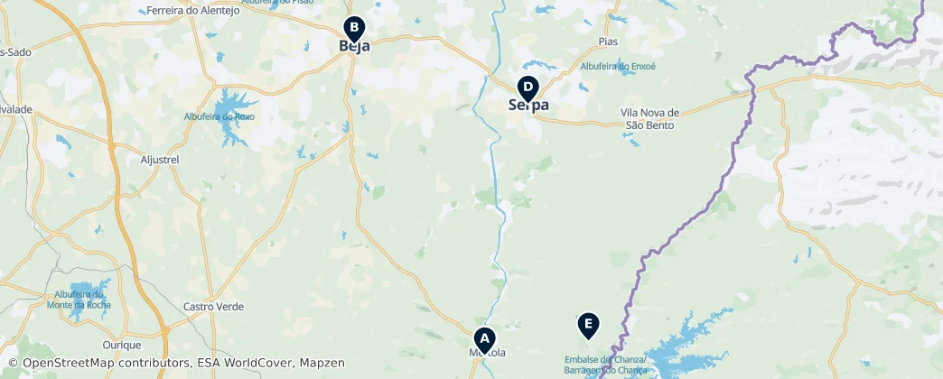 Map of Beja