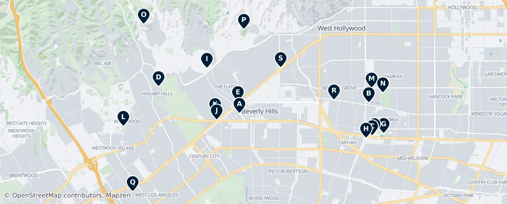 Map of Beverly Hills