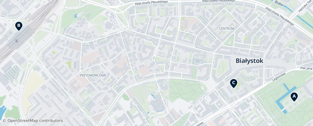 Map of Białystok