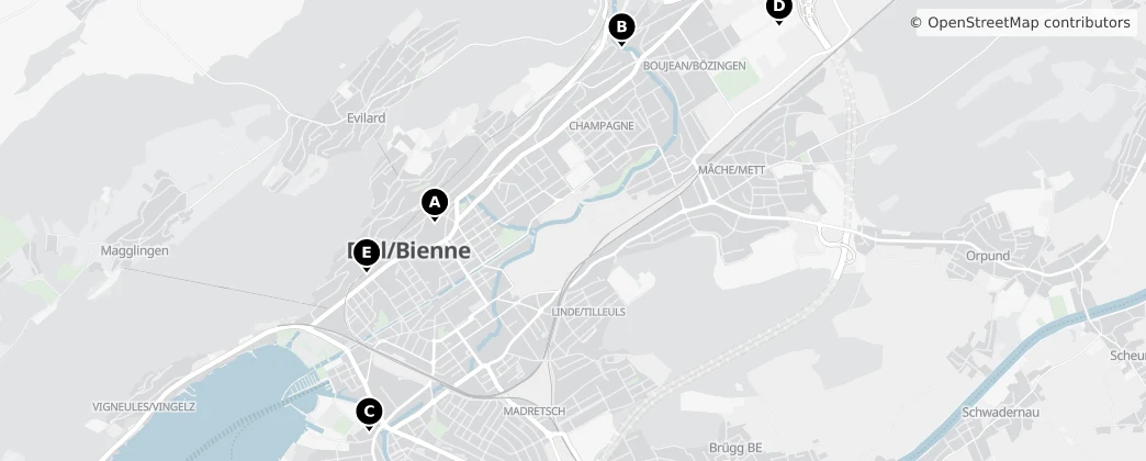 Map of Biel/Bienne