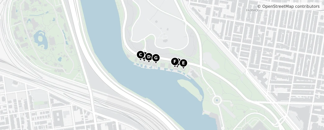 Map of Boathouse Row