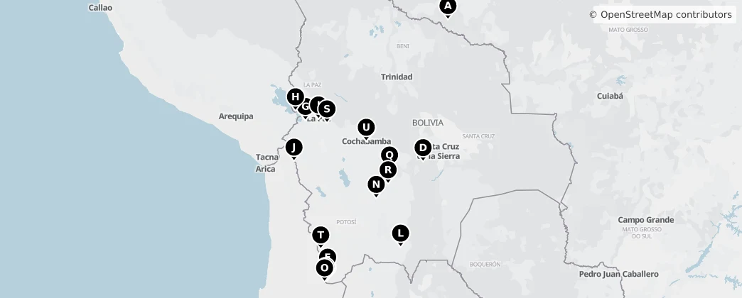 Map of Bolivia