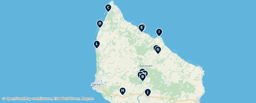 Map of Bornholm