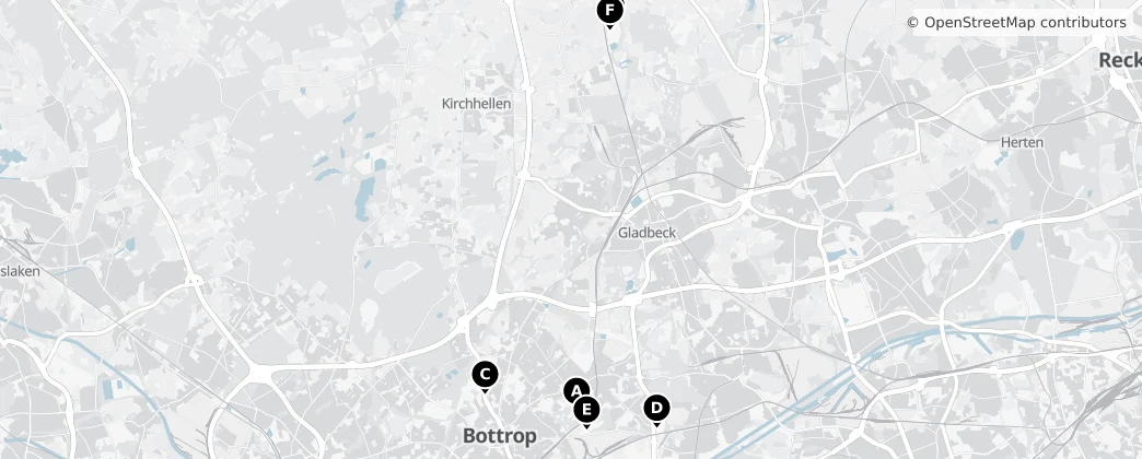 Map of Bottrop