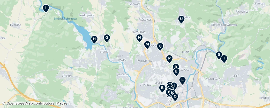 Map of Brno