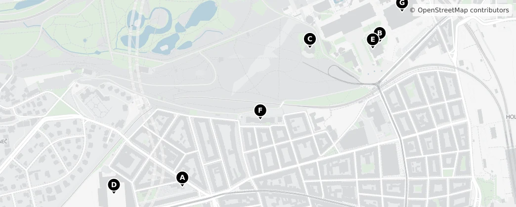 Map of Bubeneč