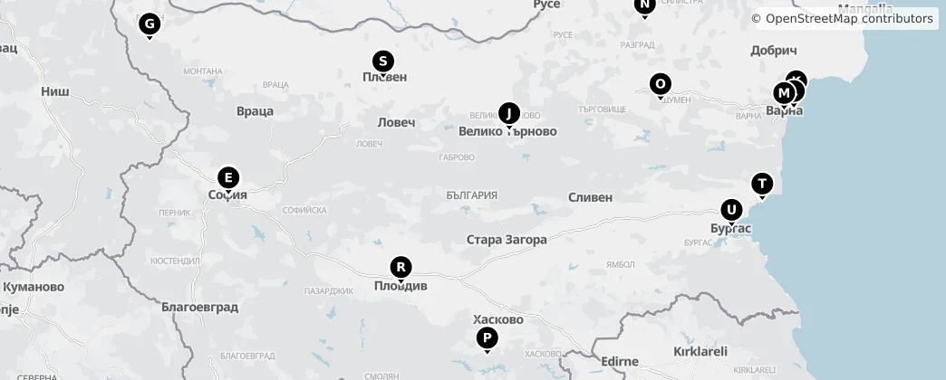 Map of Bulgarije