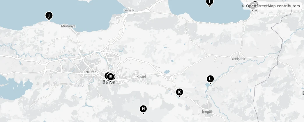 Map of Bursa