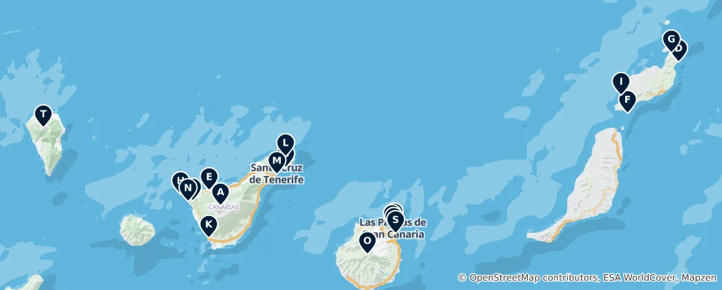 Map of Canarische Eilanden