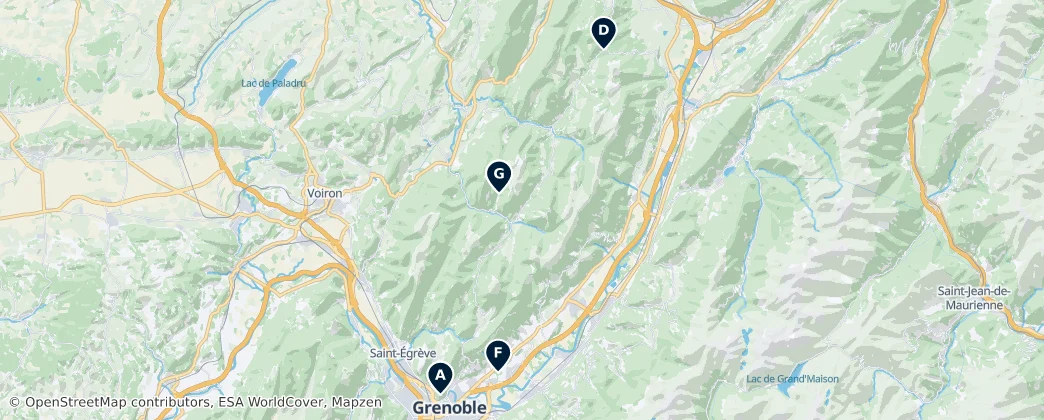 Map of Chartreuse