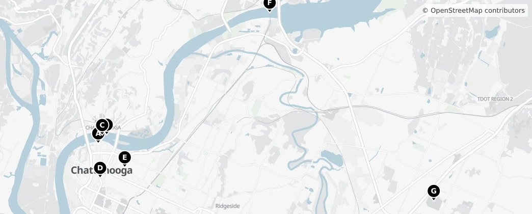 Map of Chattanooga