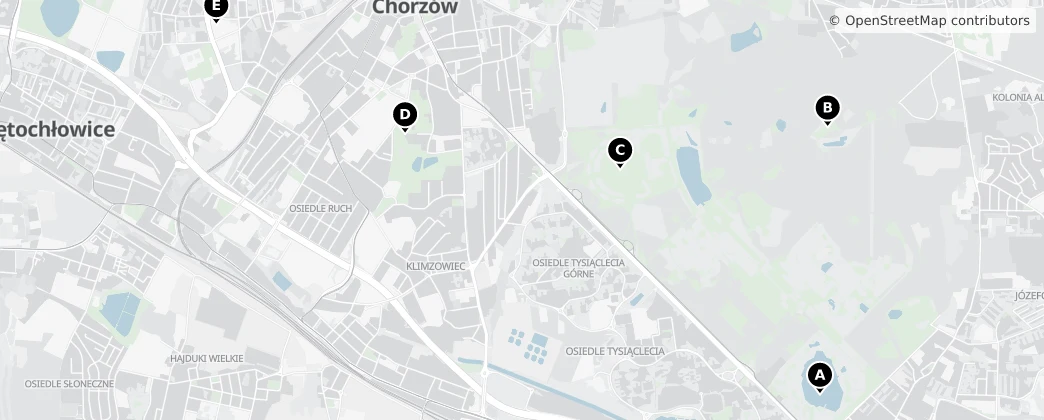 Map of Chorzów