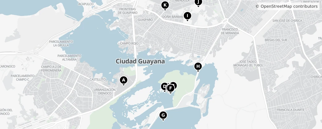 Map of Ciudad Guayana