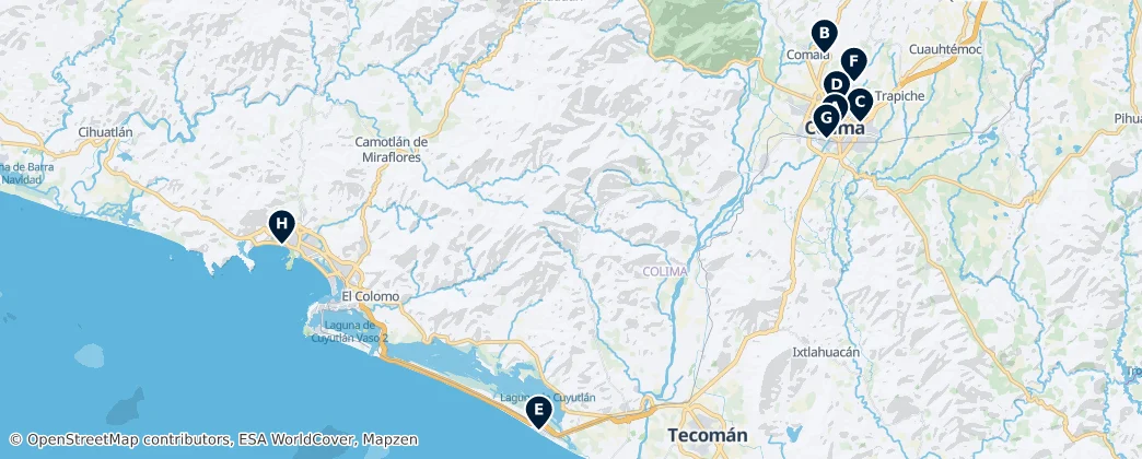 Map of Colima