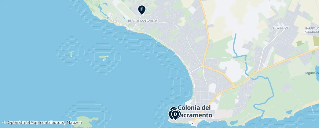 Map of Colonia del Sacramento