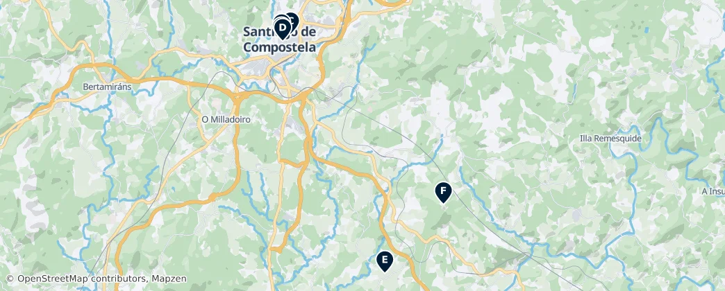 Map of Comarca de Santiago