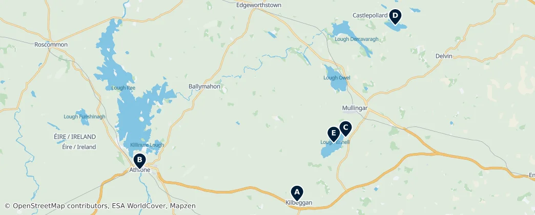 Map of County Westmeath