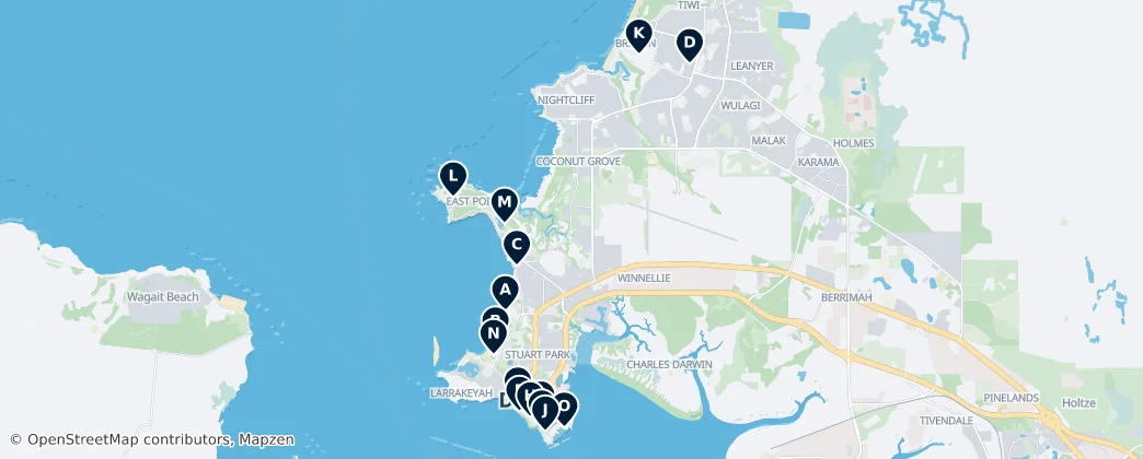 Map of Darwin