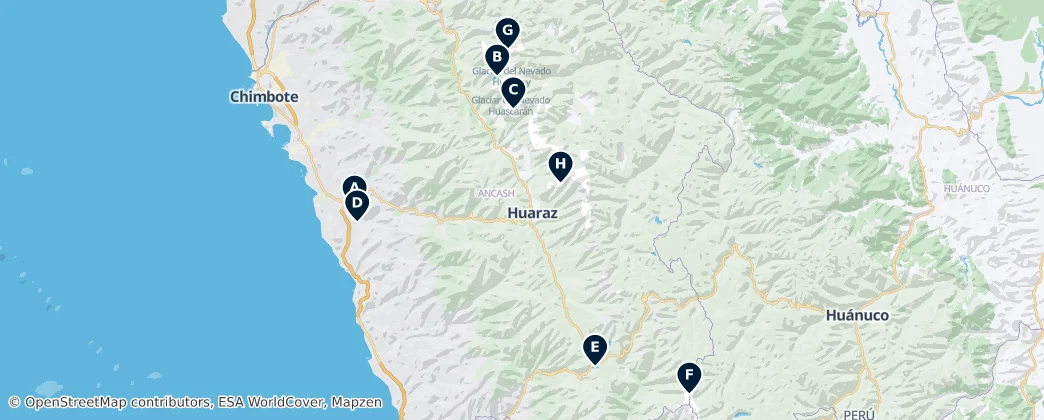 Map of Áncash